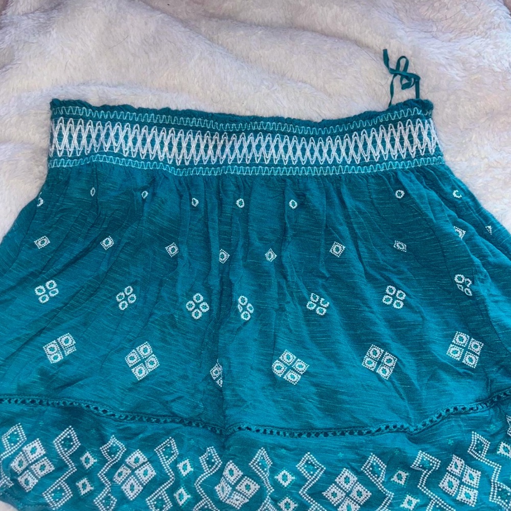 Teal Embroidered Women's Skirt